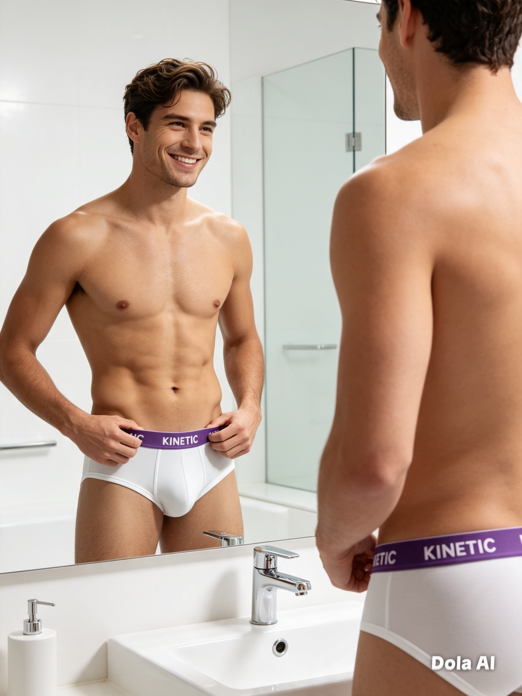 Blue brief underwear